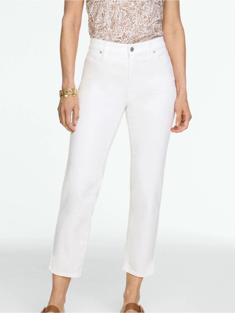 Talbots Women’s White Cropped Straight Jeans